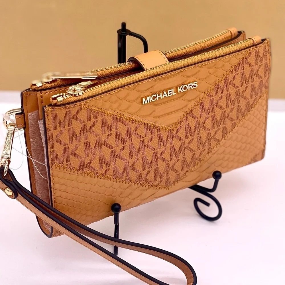 Michael Kors DoubleZip Wallet Wristlet Phone Case Cider